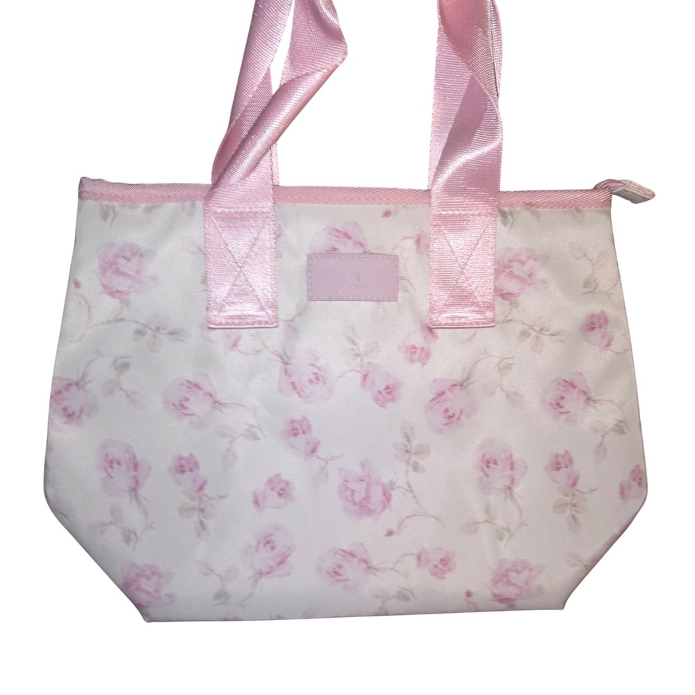 LoveShackFancy Yoobi Lunch Bag Tote Womens OS Pink New Floral Insulated Zipper - Picture 3 of 5